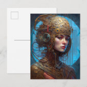 Cyberpunk Woman Science Fiction Briefkaart (Voorkant / Achterkant)