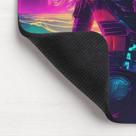 Cyberpunk Zeemeermin Mousepad Muismat (Hoek)