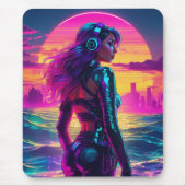 Cyberpunk Zeemeermin Mousepad Muismat (Voorkant)