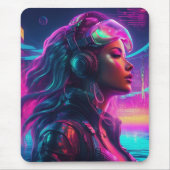 Cyberpunk Zeemeermin Mousepad Muismat (Voorkant)