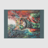 Cyberpunk zwerfkat in leren jas en bril tissuepapier (Voorkant)