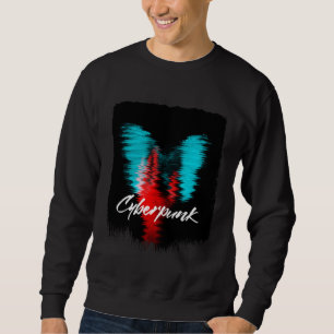 Cyberpunks Japan Streetwear Glitch 80s 90s Droevig Trui