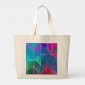 Cyberrooster: een spectrum van licht grote tote bag (Achterkant)