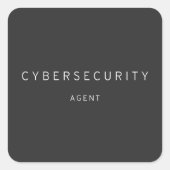 Cybersecurity Agent Vierkante Sticker (Voorkant)