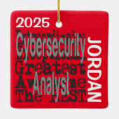 Cybersecurity-analist Extraordinaire Aangepast Keramisch Ornament (Achterkant)