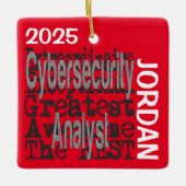 Cybersecurity-analist Extraordinaire Aangepast Keramisch Ornament (Voorkant)