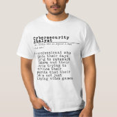 Cybersecurity analist - "Hacker's Nightmare" T-shirt (Voorkant)