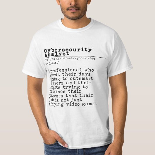 Cybersecurity analist - "Hacker's Nightmare" T-shirt (Voorkant)