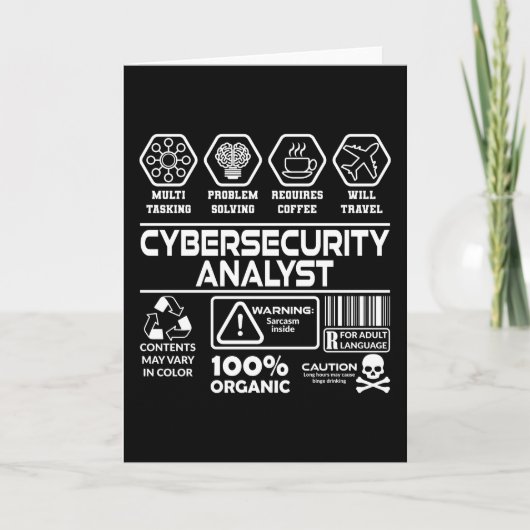 Cybersecurity analist kaart (Voorkant)