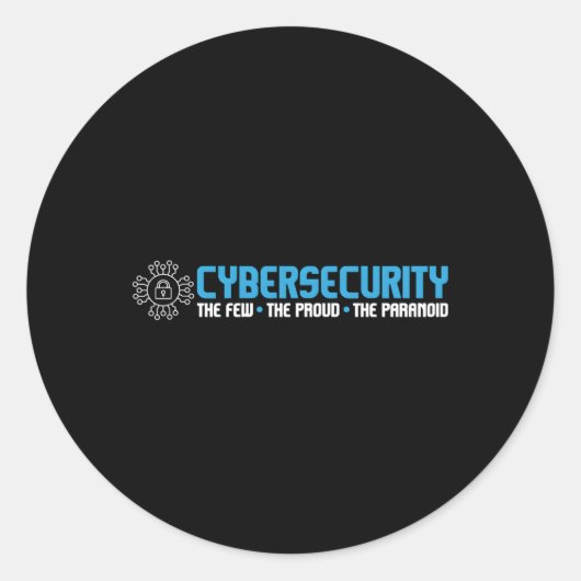 Cybersecurity De paranoïde IT-analist Programmeur  Ronde Sticker (Voorkant)