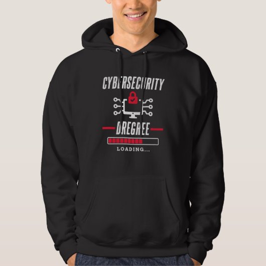 Cybersecurity Degree loading for all Computer Fan Hoodie (Voorkant)