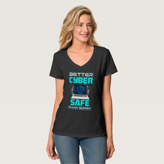 Cybersecurity Engineer Helpdesk Betere Cyber Safe T-shirt (Voorkant volledig)