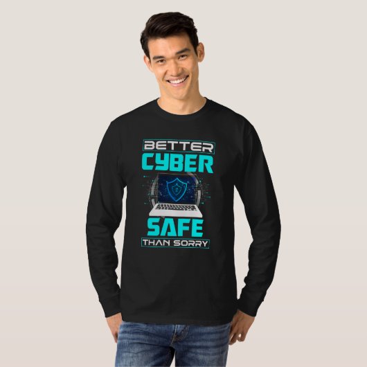 Cybersecurity Engineer Helpdesk Betere Cyber Safe T-shirt (Voorkant volledig)