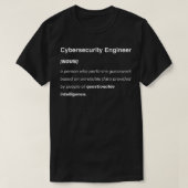 Cybersecurity Engineer Helpdesk Support Funny Defi T-shirt (Design voorkant)