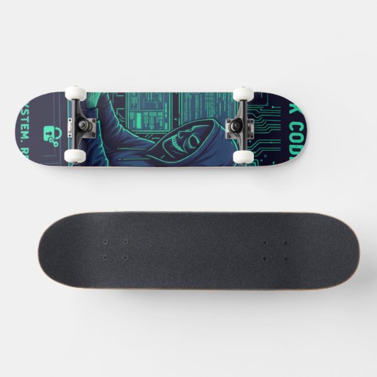 Cybersecurity Ethische Hacker Codeer Tech Professi Persoonlijk Skateboard (Horizontaal)