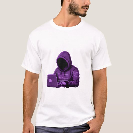 Cybersecurity Hacker Codeert in Hoodie Heren Grafi T-shirt (Voorkant)