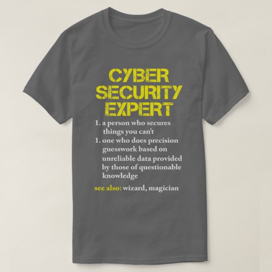 Cybersecurity hacker Computer Nerd Gift T-shirt (Design voorkant)