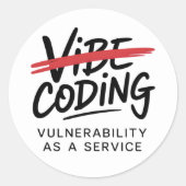 Cybersecurity hacker netwerkbeveiliging ronde sticker (Voorkant)