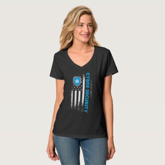 Cybersecurity IT analist Certified Tech Security 2 T-shirt (Voorkant volledig)