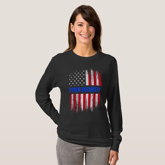 Cybersecurity IT Analyst Certified Tech Security 6 T-shirt (Voorkant volledig)