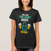 Cybersecurity It Analyst For Beer Certified Tech S T-shirt (Voorkant)