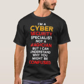 Cybersecurity IT Analyst Magician Certified Tech S T-shirt (Voorkant)