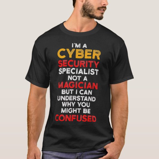 Cybersecurity IT Analyst Magician Certified Tech S T-shirt (Voorkant)