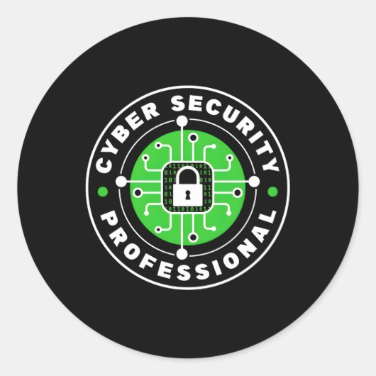 Cybersecurity Professional-hackersoftware Ronde Sticker (Voorkant)