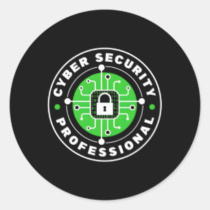 Cybersecurity Professional-hackersoftware Ronde Sticker