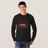 Cybersecurity Red Degree, Funny Cybersecurity Cybe T-shirt (Voorkant volledig)