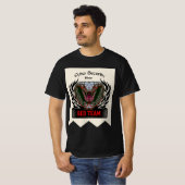 Cybersecurity Rode Team Cobra Strike T-shirt (Voorkant volledig)