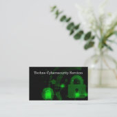 Cybersecurity Services Modern Double Side Visitekaartje (Staand voorkant)