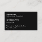 Cybersecurity Services Modern Double Side Visitekaartje (Achterkant)