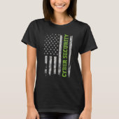 Cybersecurity - USA Flag Computer Engineer Program T-shirt (Voorkant)
