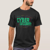 Cybersecurity Woordwolk Hacker Computer Codeerders T-shirt (Voorkant)