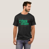 Cybersecurity Word Cloud Hacker Computer Coders PR T-shirt (Voorkant volledig)