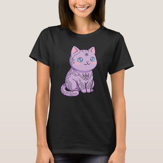 Cybersigilism Kat T-shirt (Voorkant)
