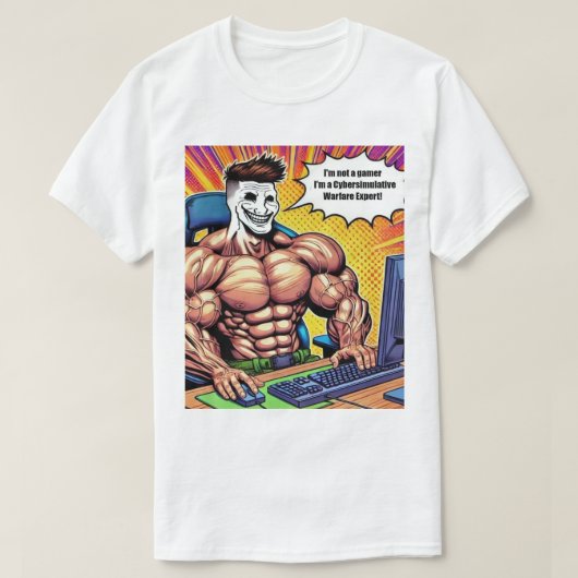 Cybersimulative Warfare Expert T-shirt (Design voorkant)