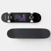 Cyberskateboard met onderschrift en naam persoonlijk skateboard (Horizontaal)