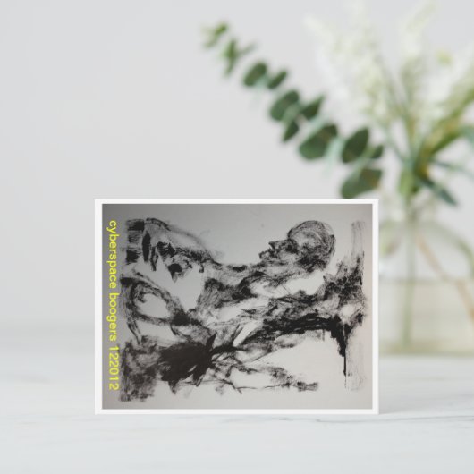 cyberspace boogers 122012 briefkaart (Staand voorkant)