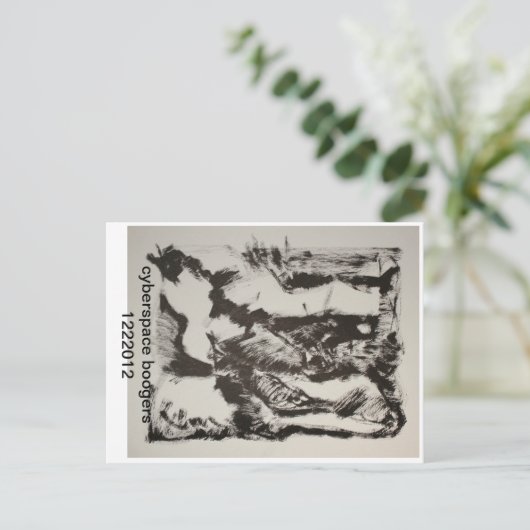 cyberspace boogers 1222012 briefkaart (Staand voorkant)