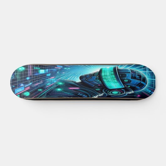 "Cyberspace Conqueror: Het rijk van Hacker Persoonlijk Skateboard (Horizontaal)