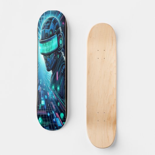 "Cyberspace Conqueror: Het rijk van Hacker Persoonlijk Skateboard (Voorkant)