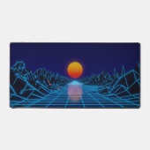 Cyberspace landschap landschap raster zonsondergan bureaumat (Voorkant)