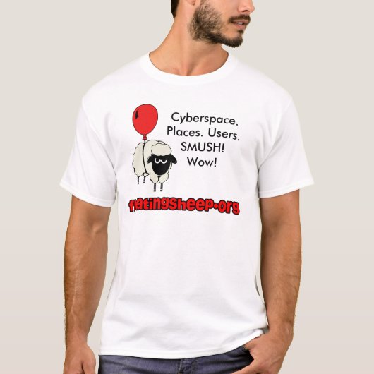 Cyberspace. Plaatsen. Gebruikers. SM... T-shirt (Voorkant)