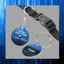 Cyberspace Techno Blauw en Zwart Gepersonaliseerd