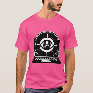 Cyberspionagevisie: moderne technische kunst t-shirt