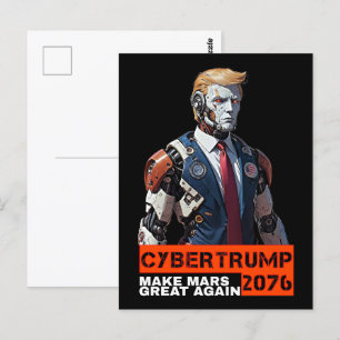 CyberTrump 2076 Maak Mars weer geweldig Briefkaart