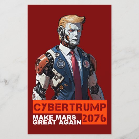 CyberTrump 2076 | Maak Mars weer geweldig Flyer (Voorkant)