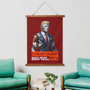 CyberTrump 2076   Maak Mars weer geweldig Hangend Wandkleed